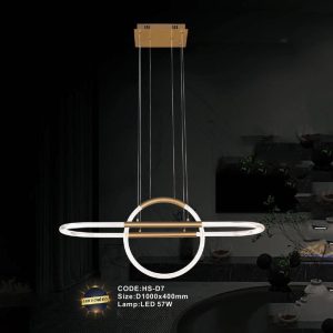 Đèn treo trang trí Slister D1000*400mm - LED 57W - 3 CĐ