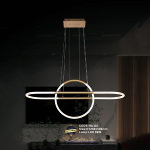 Đèn treo trang trí Slister D1200*500mm - LED 69W - 3 CĐ
