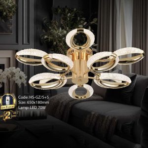 Đèn chùm trang trí Slister Ø650*H180mm Led 70W