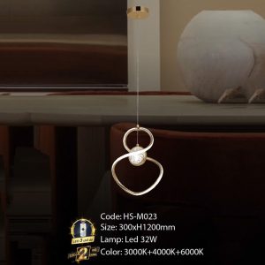 Đèn treo trang trí Slister 300*H1200mm Led 32W - color: 3000K+4000K+6500K