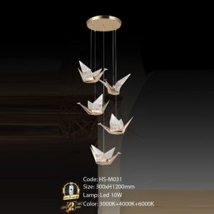 Đèn treo trang trí Slister 300*H1200mm Led 10W - color: 3000K+4000K+6500K