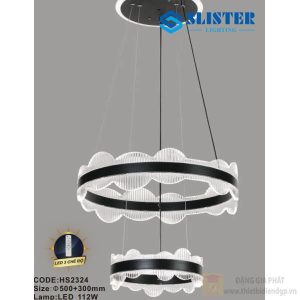 Đèn treo trang trí Slister Ø500+300mm - LED 112W - 3 CĐ