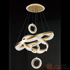 Đèn treo trần trang trí Slister Ø600+400mm - LED 126W - 3 CĐ