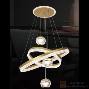 Đèn treo trần trang trí Slister Ø600+400mm - LED 104W - 3 CĐ