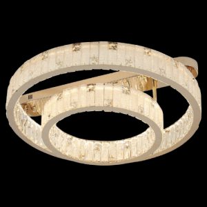 Đèn mâm pha lê Slister Ø800+500*H280mm - LED 160W - 3 CĐ