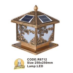 Đèn trụ cổng năng lượng mặt trời Slister R6712 - LED 3 CĐ