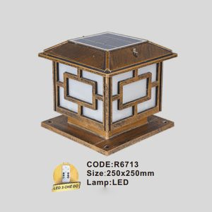 Đèn trụ cổng năng lượng mặt trời Slister R6713 - LED 3 CĐ