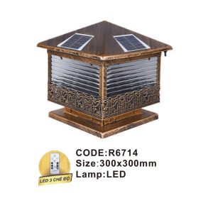 Đèn trụ cổng năng lượng mặt trời Slister R6714 LED 3 CĐ