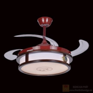 Quạt trần đèn cánh xếp trang trí Slister Ø520*H600mm - LED 72W